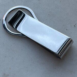 Mid-Century Vintage Open Circle Sterling Money Clip B A BALLOU star marking